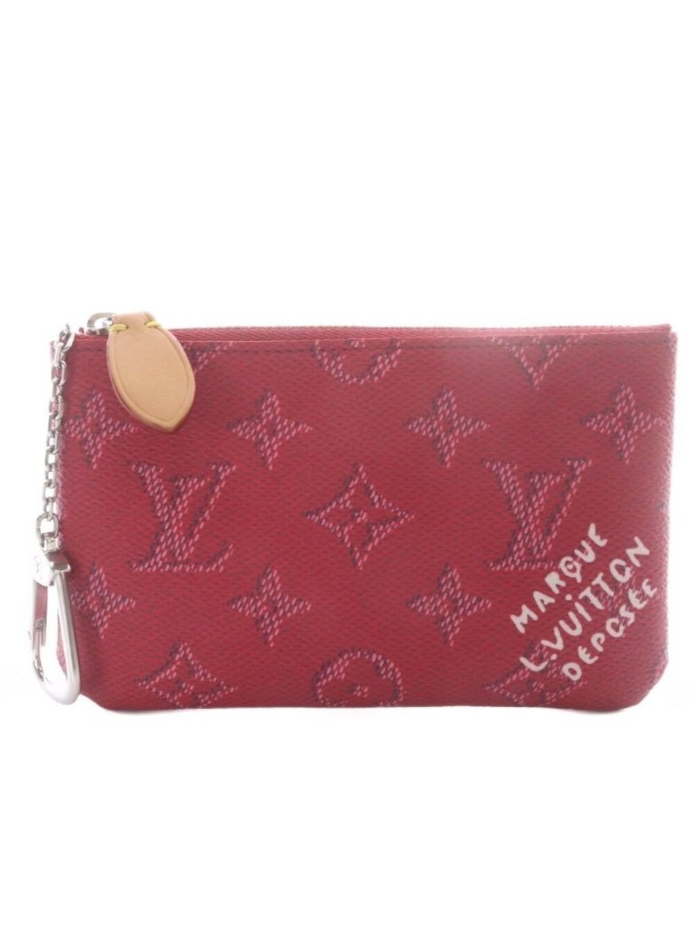Louis Vuitton Monogram Heritage Pochette Cles Card Key Case Pondicherry Pink
